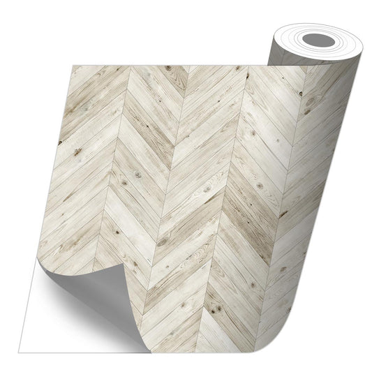 Wooden Chevron sticker roll