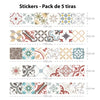 Set de 5 tiras adhesivas Mosaico Provenza 4