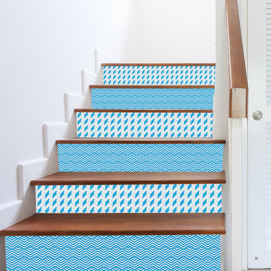 Set of 5 adhesive strips Oslo blue