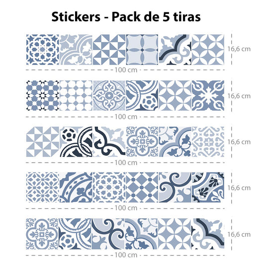 Set of 5 adhesive strips Côte d'Azur