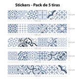 Set of 5 adhesive strips Côte d'Azur
