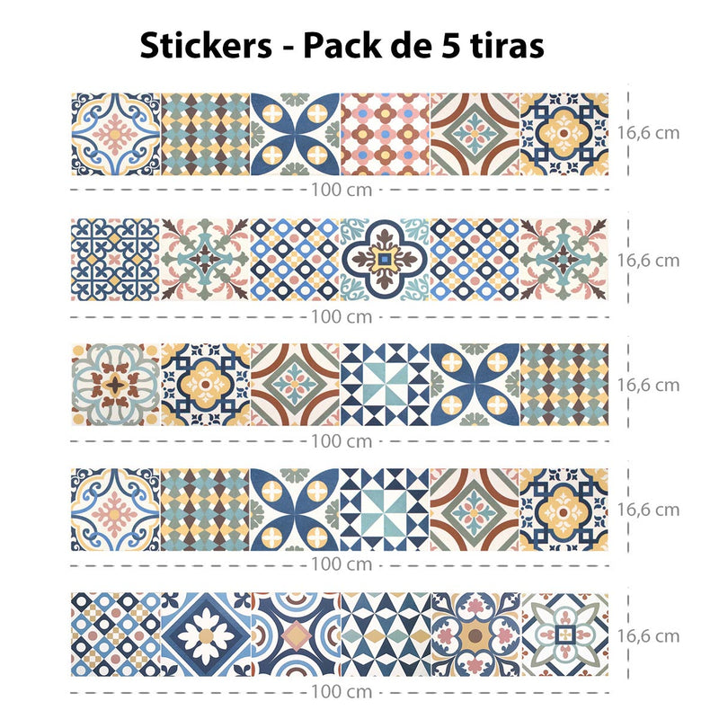 Set of 5 adhesive strips Puig i Cadafalch