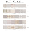 Set de 5 tiras adhesivas Rossana sand