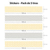 Set de 5 tiras adhesivas Geométrico 3