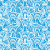 Set of 6 square coasters Japanese waves