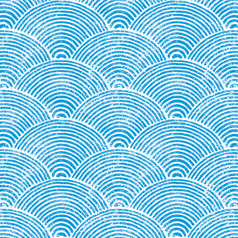 Set of 6 square coasters Japanese waves