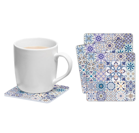 Set of 6 Sintra Mosaic square coasters