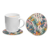 Set de 6 posavasos redondos Flor del paraíso Mimbre