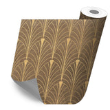 Roll sticker Wood and golden art-deco