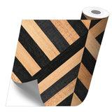 Rollo sticker Geométrico madera y negro