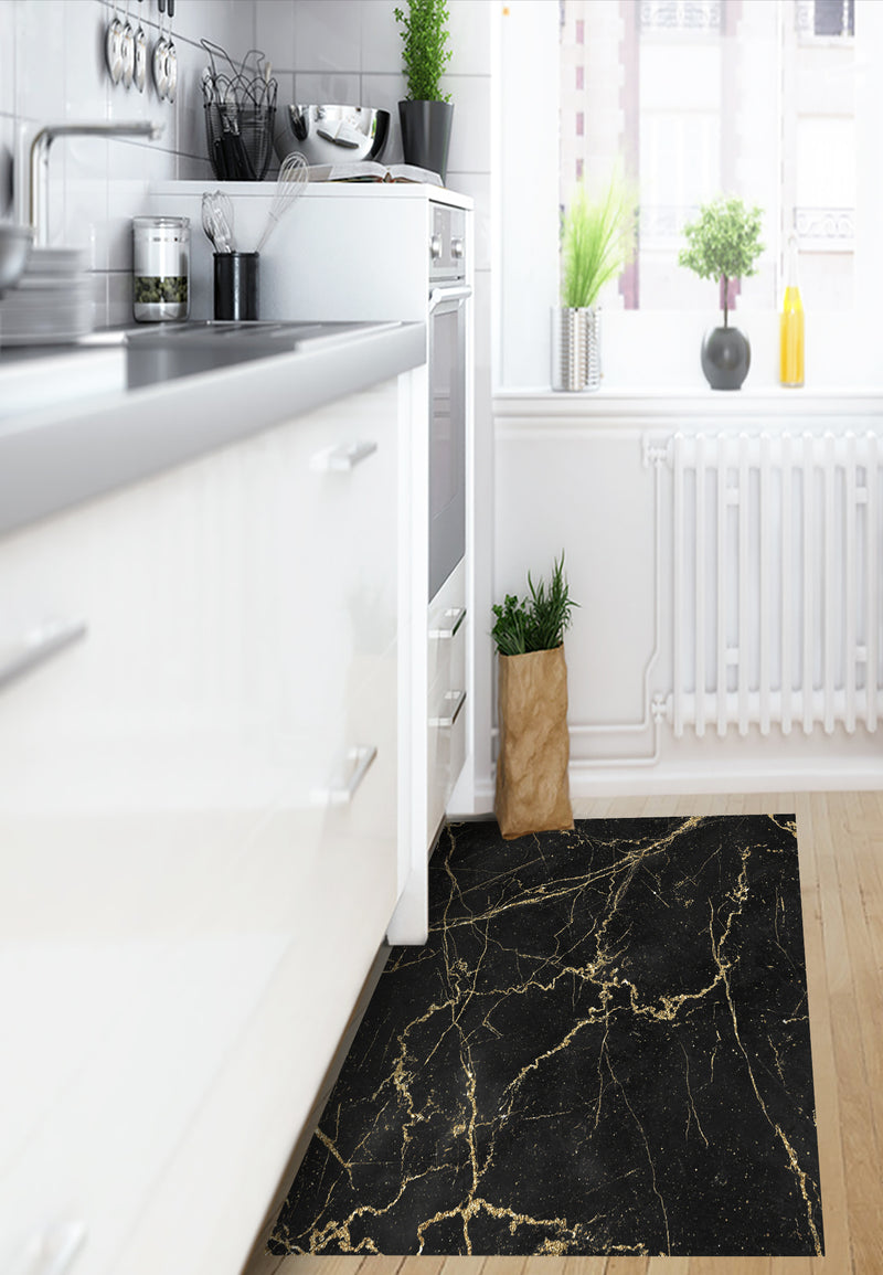 Black gold marble