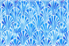 Individuales 4 ud  Rectangular art-decó azul