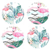 Individuales 4 ud  Circular flamencos tropical 1