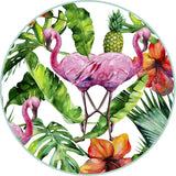 Individual 4 ud circular tropical flamingos 3
