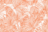 Individuales 4 ud  Rectangular  hojas coral