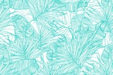 Individual 4 ud Rectangular turquoise leaves