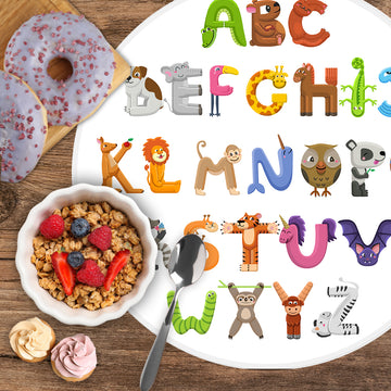 Individuales 1 ud  Circular ABC animals