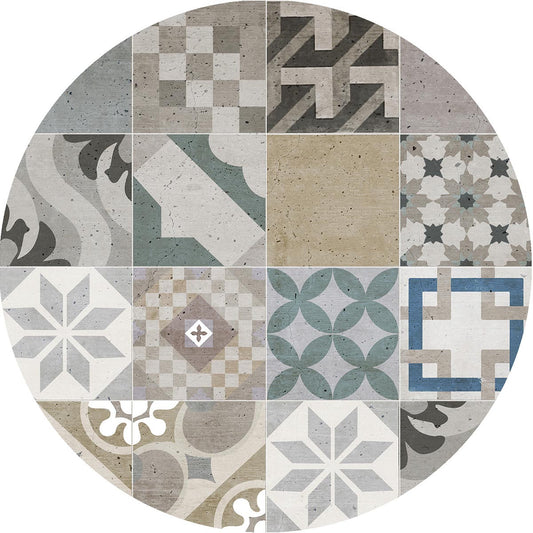 Individual 4 units Circular mosaic tiles 4