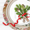 set de 4 individuales Circular Corona Navideña