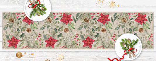 Poinsettia table runner