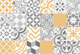 24 Stickers Collage with Plain Yellow