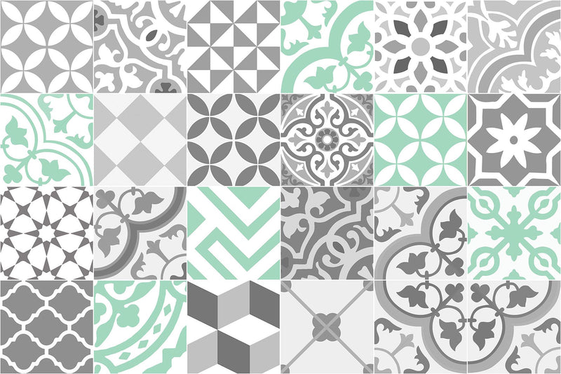 24 Stickers Collage with Mint