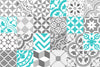 24 Stickers Collage con Turquesa