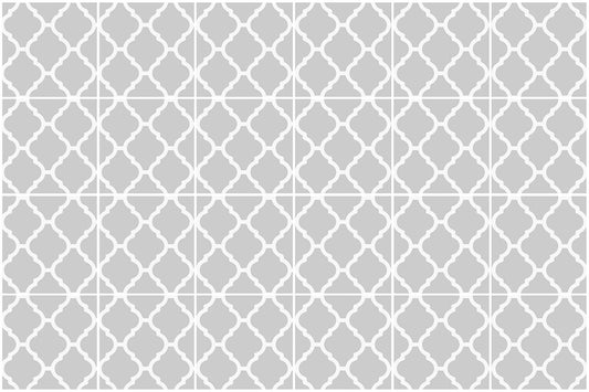 24 Gray Damask Stickers