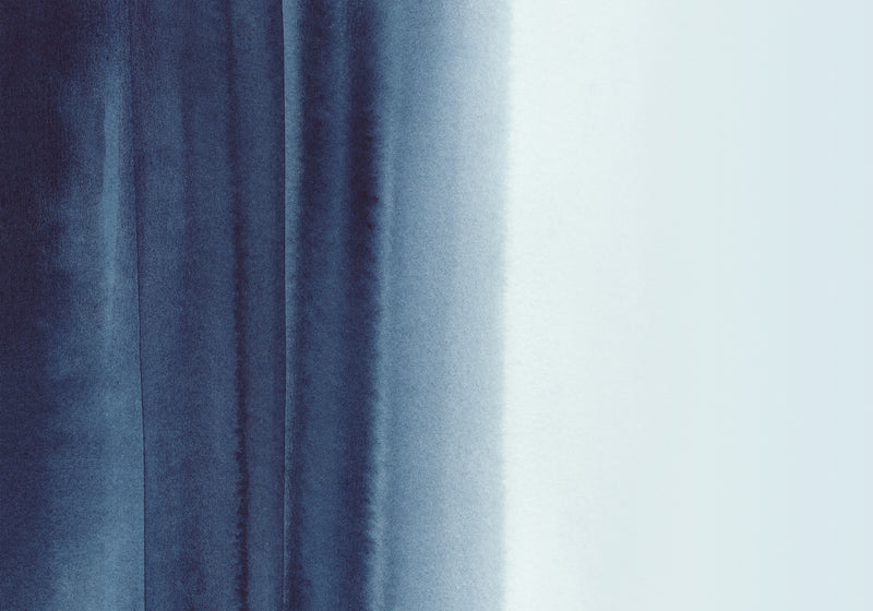 Acuarela abstracta horizonte azul