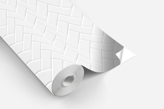 Rouleau d'autocollants Zigzag White Brick