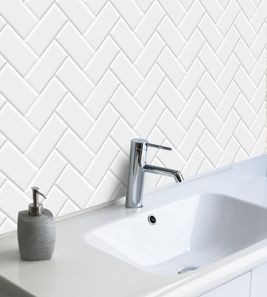 Rouleau d'autocollants Zigzag White Brick