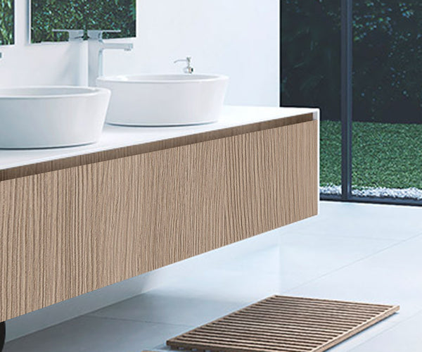 Rollo autocollant avec relief Madera Beige