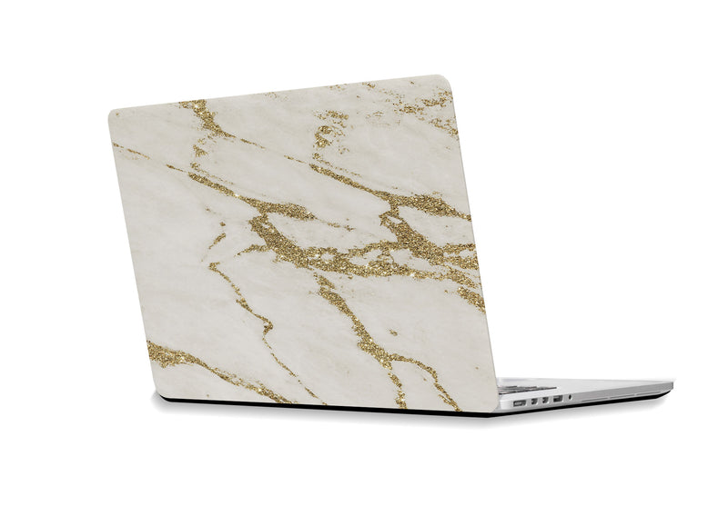 Gold marble laptop sticker