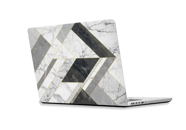 Sticker pour ordinateur portable Géométrie de marbre avec de l'or