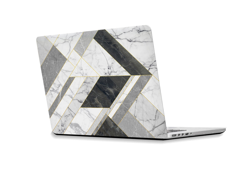Laptop sticker Marble geometry with gold