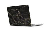Laptop sticker Black gold marble