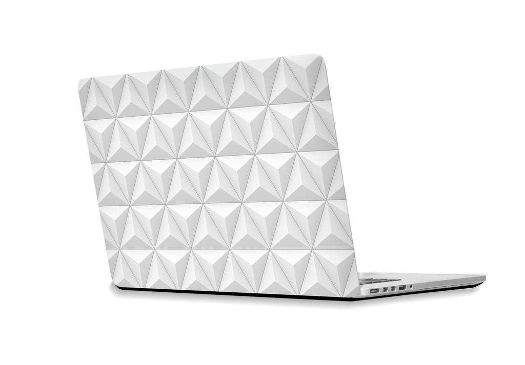 Sticker ordinateur portable Sticker ordinateur portable 3D Triangles blanc  – Floorart