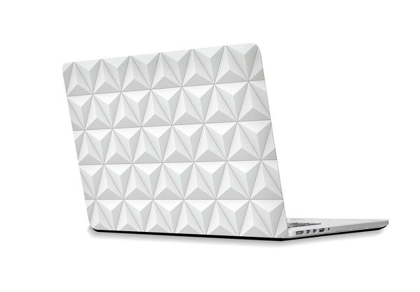 Laptop sticker 3D Triangles white