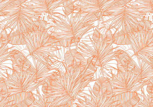 Laptop sticker Coral leaves