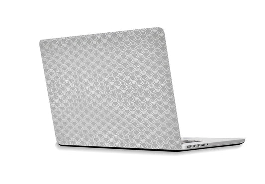 Laptop sticker Japanese waves gray