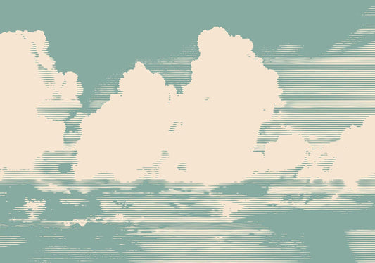 Clouds laptop sticker