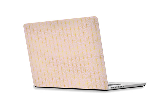 Laptop sticker Art-deco in light pink and gold