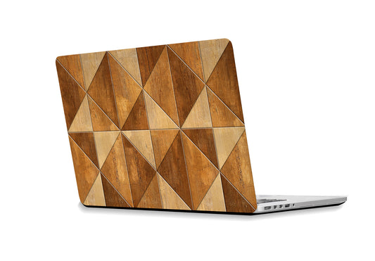 Wooden triangles laptop sticker