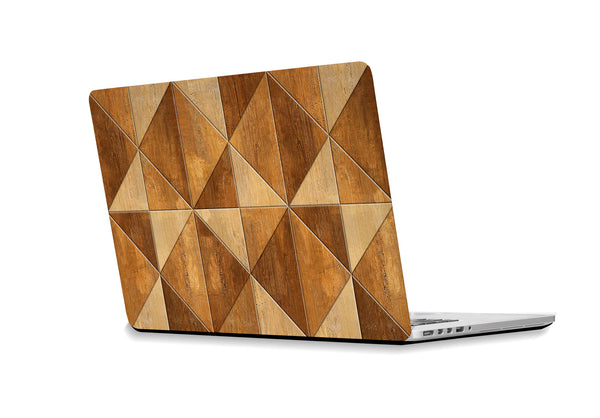 Sticker para ordenador portátil Triangulos madera
