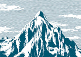 Sticker para ordenador portátil Alpes