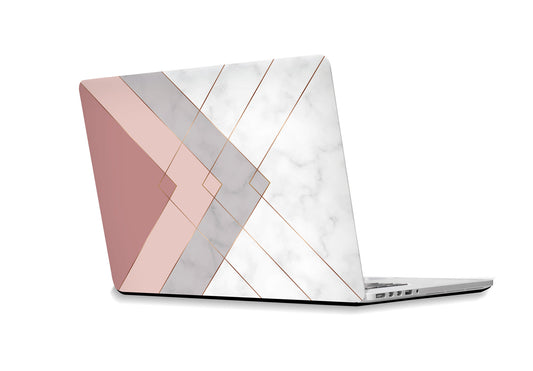 Marble and copper laptop sticker