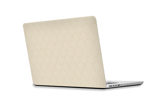 Beige Floral Art Deco Laptop Sticker