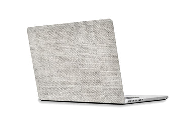 Burlap laptop sticker