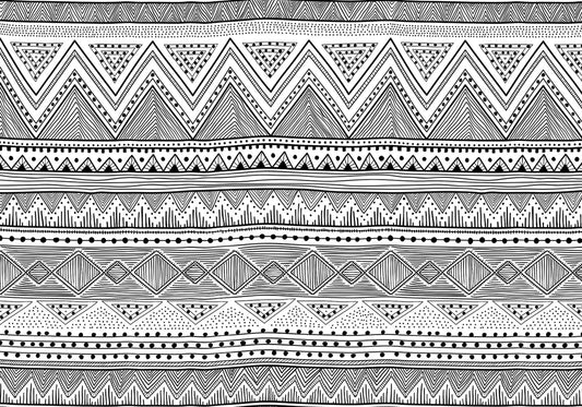 Black and white Tribal laptop sticker