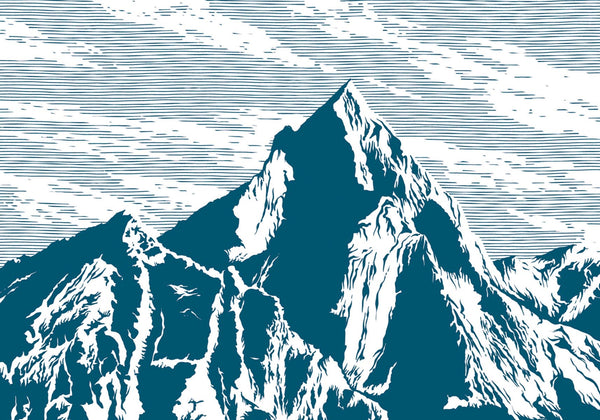 Sticker para ordenador portátil Montaña K2